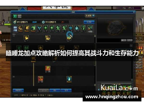 瞌睡龙加点攻略解析如何提高其战斗力和生存能力